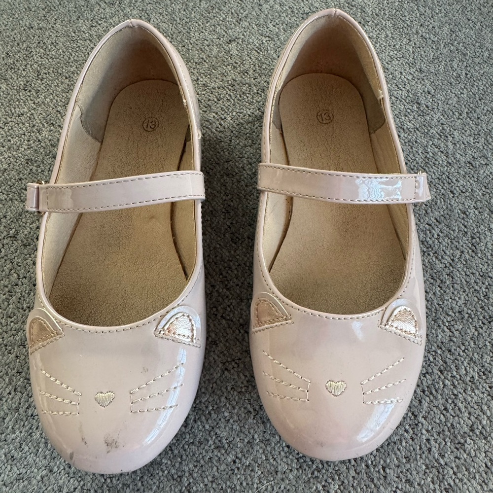 Pink Cat Face Kids Shoes